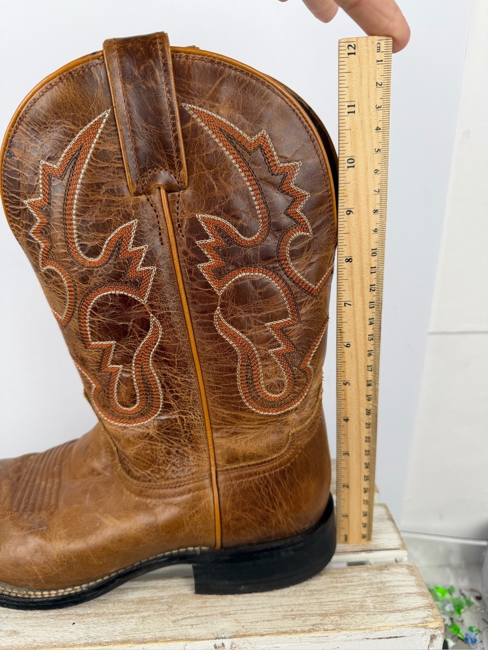 Cody James men's western boots distressed leather detailed embroidery size 9D - Picture 10 of 13